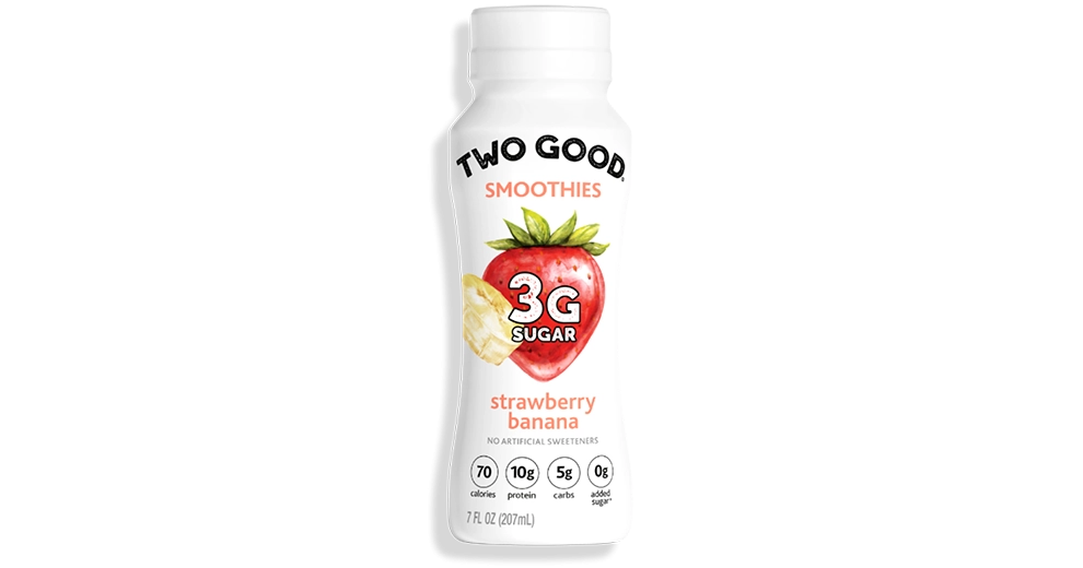 Two Good® Strawberry Banana Cultured Dairy Beverage in 7oz Bottle