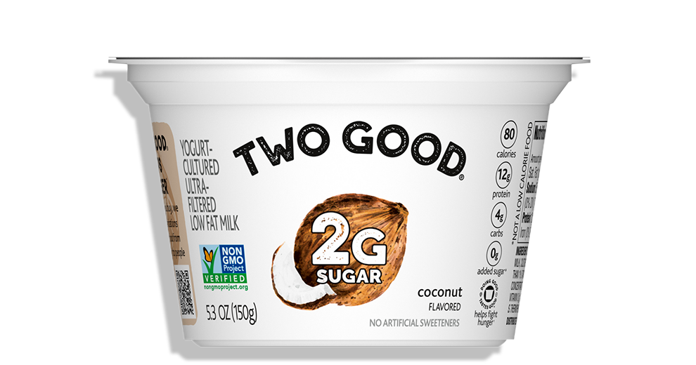Two Good® Coconut Yogurt-Cultured Ultra-Filtered Low Fat Milk With Less Sugar