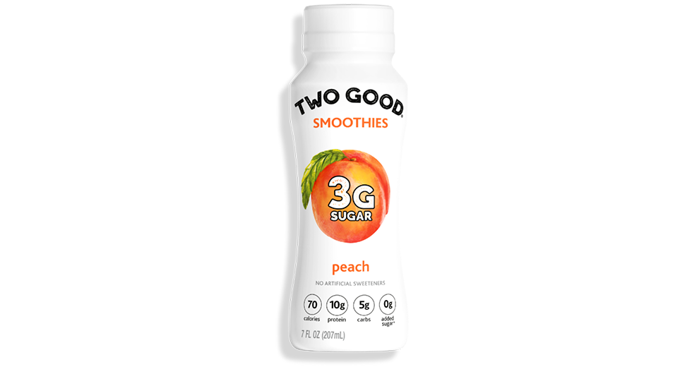 Two Good® Peach Cultured Dairy Beverage in 7oz Bottle