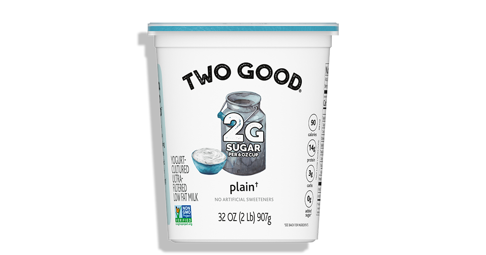 Two Good® Plain Yogurt-Cultured Ultra-Filtered Low Fat Milk In Quart Size