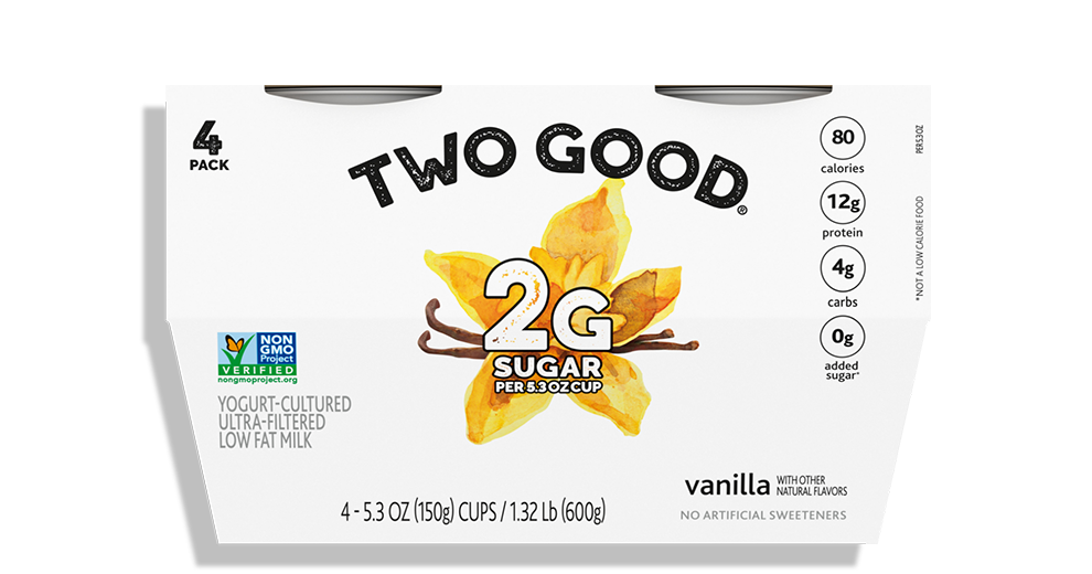 Two Good® Vanilla Yogurt-Cultured Ultra-Filtered Low Fat Milk With Less Sugar